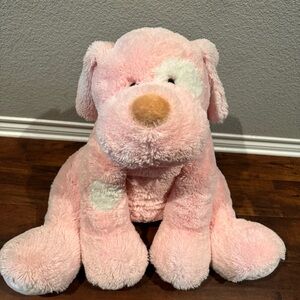 RARE Toys R Us Large Pink And White Soft Puppy Dog 2010 - 30" Jumbo Plush